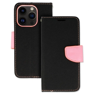 Knížkové pouzdro Fancy pro Apple iPhone 11 Pro , barva černá-, barva růžová