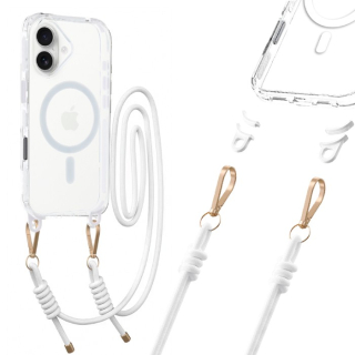 Tel Protect Strap Kryt ClearCase pro Apple iPhone 17 , barva bílá