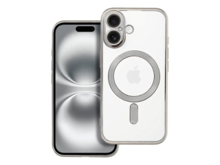 Kryt Metallic Magsafe pro Apple iPhone 16 , barva stříbrná