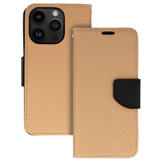 Knížkové pouzdro Fancy pro Samsung Galaxy A22 5G , barva zlatá-černá