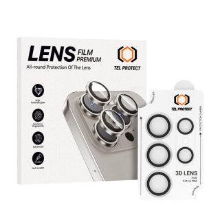 Tvrzené sklo Tel Protect 3D Lens na fotoaparát pro Samsung Galaxy S26 Ultra, průhledné