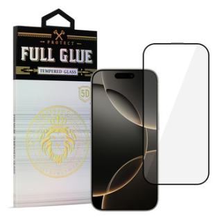 Tvrzené sklo Full Glue 5D pro Apple iPhone 16 Pro - 17, černé