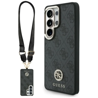 Kryt Guess 4G Big Rhinestone Triangle Strap MagSafe Samsung Galaxy S26 Ultra black