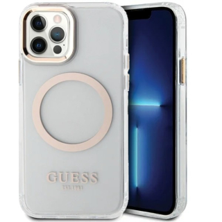 Kryt Guess GUHMP12MHTRMD Apple iPhone 12/12 Pro gold hardcase Metal Outline Magsafe