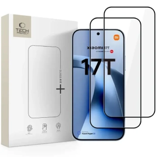 Ochranné sklo Tech-Protect Glass Fit+ Xiaomi 17T Black [2 PACK]