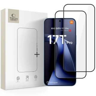 Ochranné sklo Tech-Protect Glass Fit+ Xiaomi 17T Pro Black [2 PACK]
