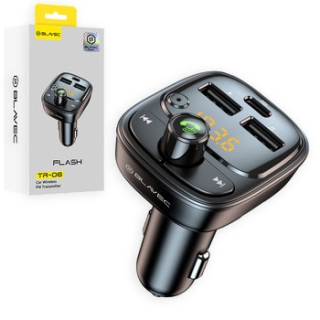 Blavec FM vysílač Flash TR-06 MP3, Bluetooth – 2x USB + Type-C – PD 30W