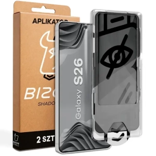 Ochranné sklo Bizon Glass Aplikator Shadow Samsung Galaxy S26 [2 PACK]