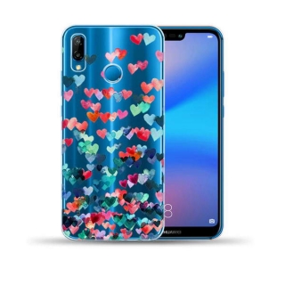 Gelové pouzdro s obrázkem na HUAWEI P40 Lite - vzor HEARTS