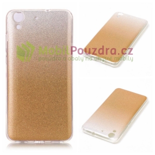 Gelové třpytivé pouzdro na HUAWEI Y6 II - vzor GOLD GLITTER
