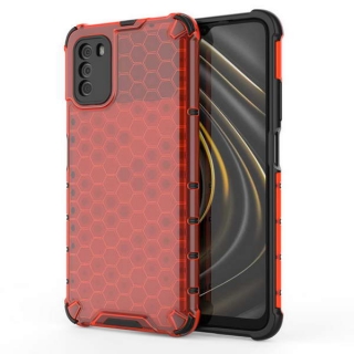 Hybridní červené HEXAGON pouzdro na XIAOMI Poco M3