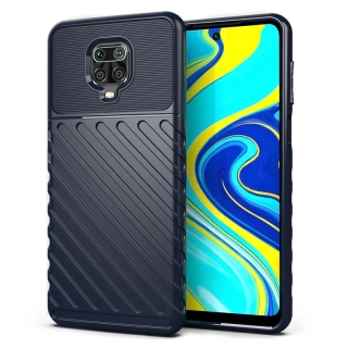 Gelové modré THUNDER SHIELD pouzdro na XIAOMI Redmi Note 9 Pro / 9S