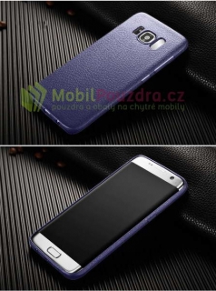 Ultratenké gelové modré pouzdro LEATHER STYLE na SAMSUNG G950 Galaxy S8