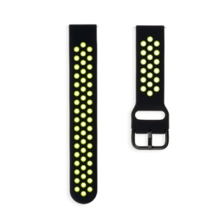 Silikonový řemínek FIXED Sport Silicone Strap s Quick Release 22mm pro smartwatch, černolimetkový