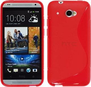 Gelové červené S-LINE pouzdro na HTC Desire 601