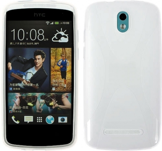 Gelové bílé X-LINE pouzdro na HTC Desire 500