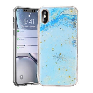 Gelové modré MARBLE SCALES pouzdro na XIAOMI Redmi Note 8