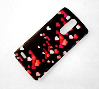 Gelové pouzdro s obrázkem na LG G3 Mini G3S D722 - vzor HEARTS