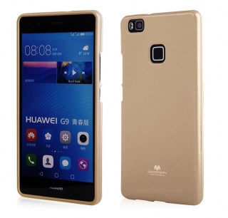 Gelové zlaté pouzdro MERCURY iJelly na HUAWEI P9 Lite