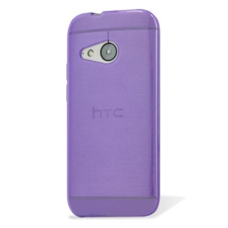 Gelové fialové matné pouzdro na HTC One Mini 2
