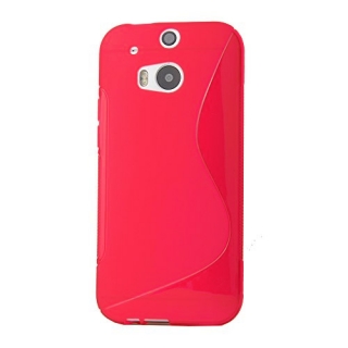 Gelové růžové S-LINE pouzdro na HTC One M8