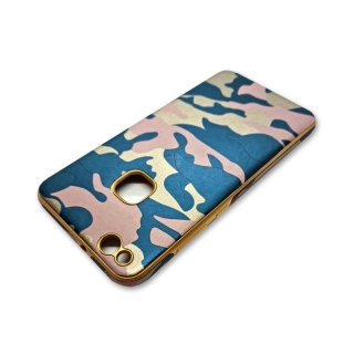 Gelové modré ARMY CAMO pouzdro na HUAWEI P10 Lite