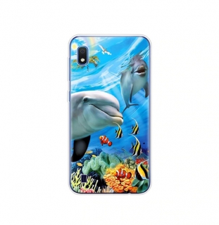 Gelové pouzdro s obrázkem na HONOR 20 Lite - vzor DOLPHINS
