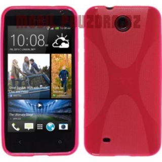 Gelové růžové X-LINE pouzdro na HTC Desire 300