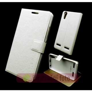 Peněženkové bílé pouzdro FIXED na LENOVO Vibe S1 (gelový držák)