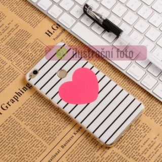 Gelové pouzdro s obrázkem na HONOR 7X - vzor PINK HEART