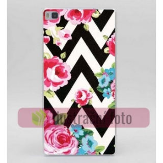 BACKCASE pouzdro na HUAWEI P10 - vzor ROSE STRIPES