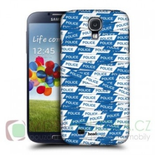 HEADCASE pouzdro na SAMSUNG i9500 Galaxy S4 - vzor BLUE POLICE LINE