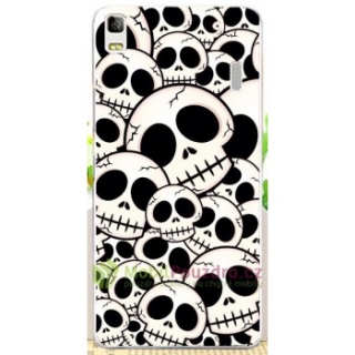 BACKCASE pouzdro na LENOVO a7000 - vzor SKULLS