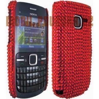 Kamínkové pouzdro na NOKIA C3 - vzor RED