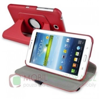 Peněženkové růžové 360° pouzdro na SAMSUNG P3200 Galaxy Tab 3 (7.0)