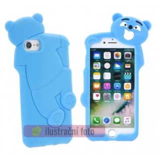 Silikonové modré 3D pouzdro BEAR na SAMSUNG A320 Galaxy A3 2017