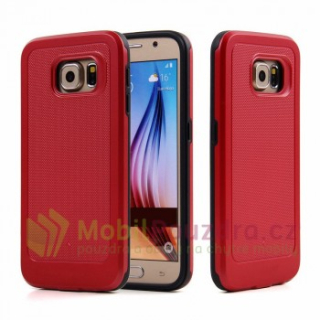 Hybridní červené pouzdro V2 na SAMSUNG G935 Galaxy S7 Edge
