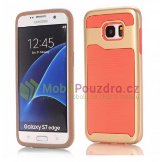 Hybridní oranžové pouzdro RETRO na SAMSUNG G935 Galaxy S7 EDGE