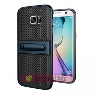 Hybridní modré FIBER TEXTURE pouzdro na SAMSUNG G950 Galaxy S8