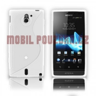Gelové bílé S-LINE pouzdro na SONY Xperia Sola