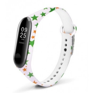 Náhradní náramek pro XIAOMI Mi Band 3 / Mi Band 4 - silikonový STARS